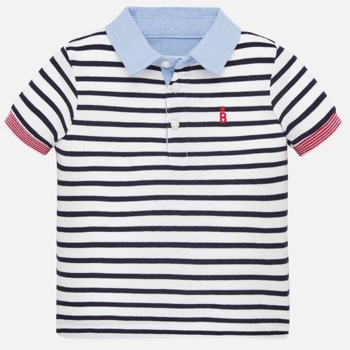 Rovid ujju, csikos polo kisfiunak, Mayoral, 1151PV20BLM, tobbszinu