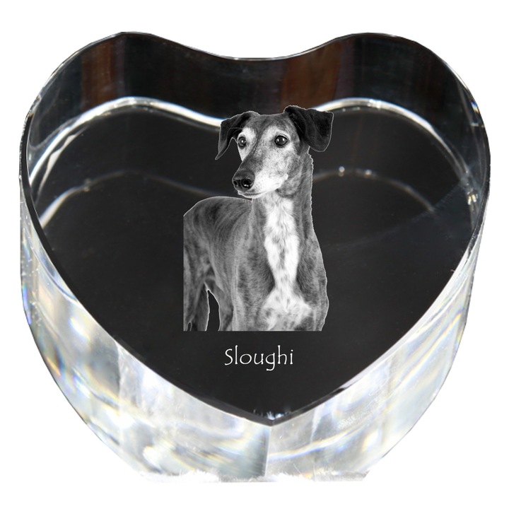 Kristály szív személyre szabott fényképpel, Art-Dog, 7,5x8x5cm, dekoratív