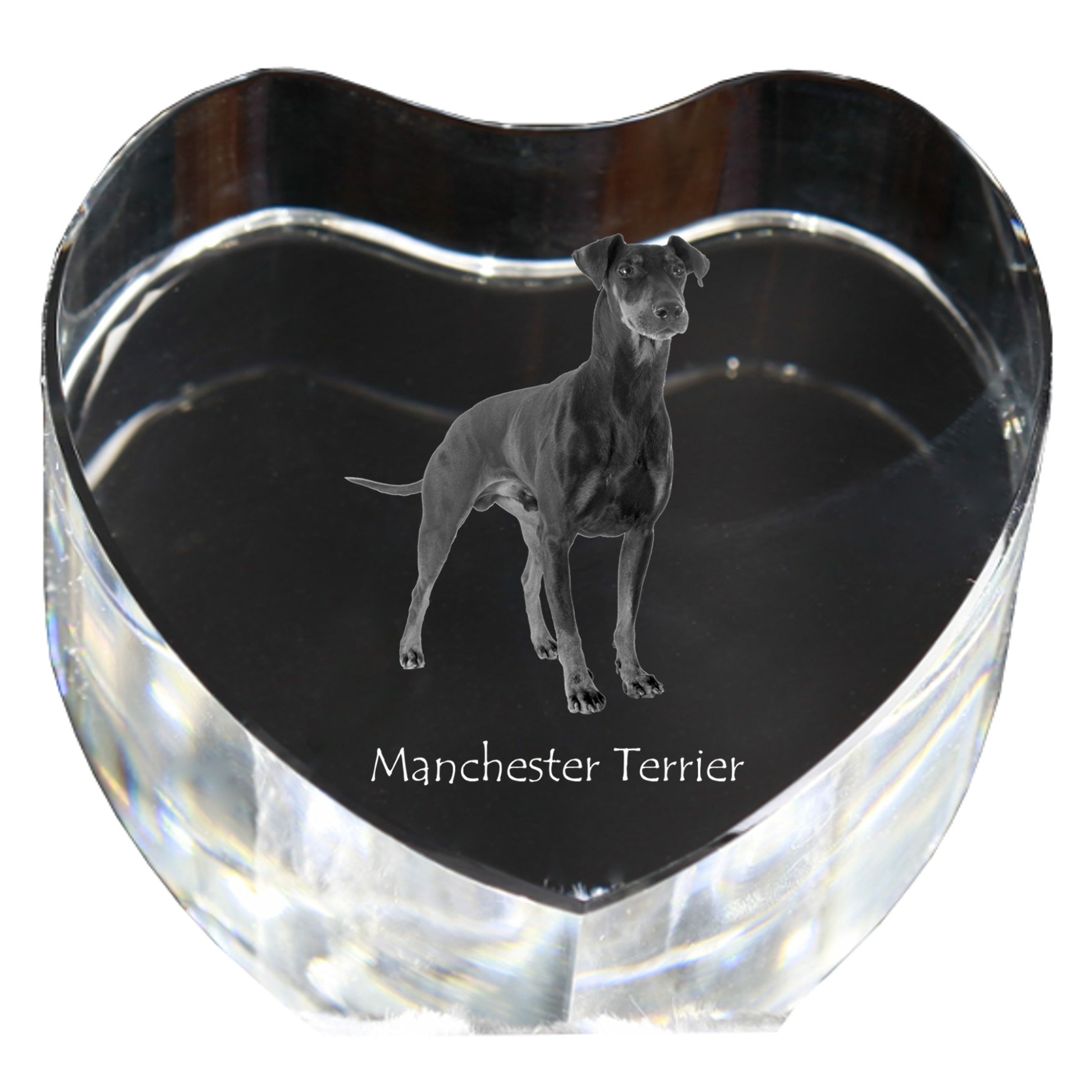 Inima din cristal cu fotografie personalizata, Art-Dog, 7,5x8x5cm