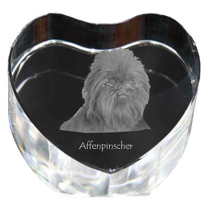 Kristály szív személyre szabott fényképpel, Art-Dog, 7,5x8x5cm, dekoratív