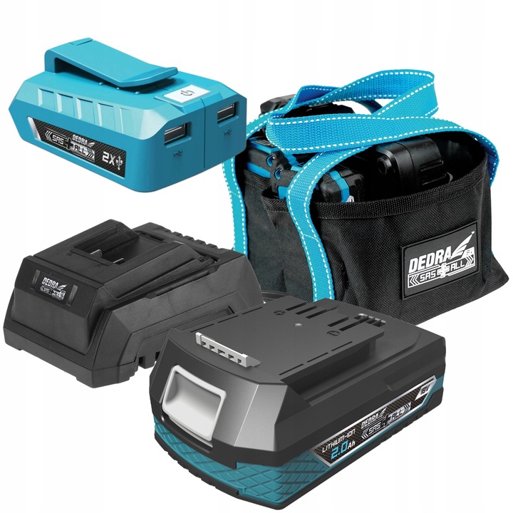 Set acumulatori, 2Ah, Dedra, 20x14x10cm, set complet