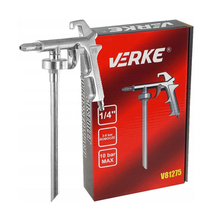 Pistol insonorizant, Verke, cuplaj 1/4, presiune de lucru 3-8 bar, aplicare agenti anticorozivi