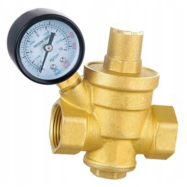 Reductor presiune apă 1/2" cu manometru IBO