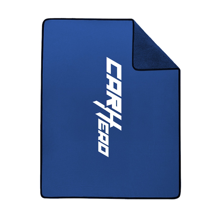 Prosop Uscare Auto Ultra Absorbant CarHero XL, 95x65cm, 800GSM, Albastru, Microfibra Twisted Loop, Moale, Rezistent la Spalari, Ideal pentru Detailing