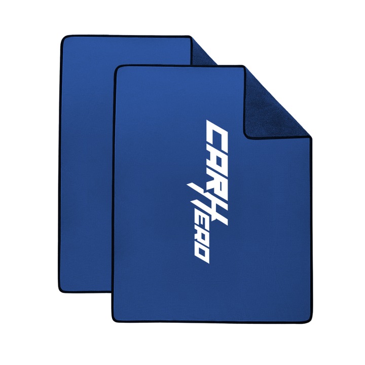 Set 2 x Prosop Ultra Absorbant, Car Hero, Profesional, Uscare Rapida, Reutilizabil, Microfibra 900 gsm, cu doua fete, 50 x 70 cm