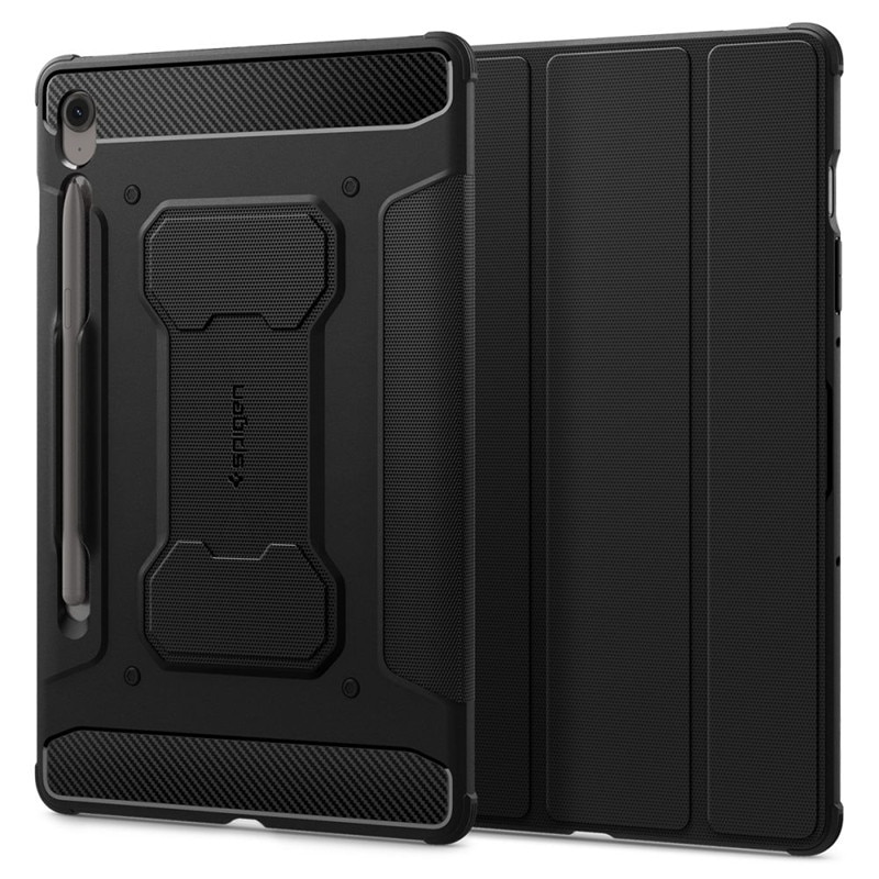 Etui Spigen Rugged Armor Pro pentru tablete, TPU, colturi intarite, negru, 13.1"