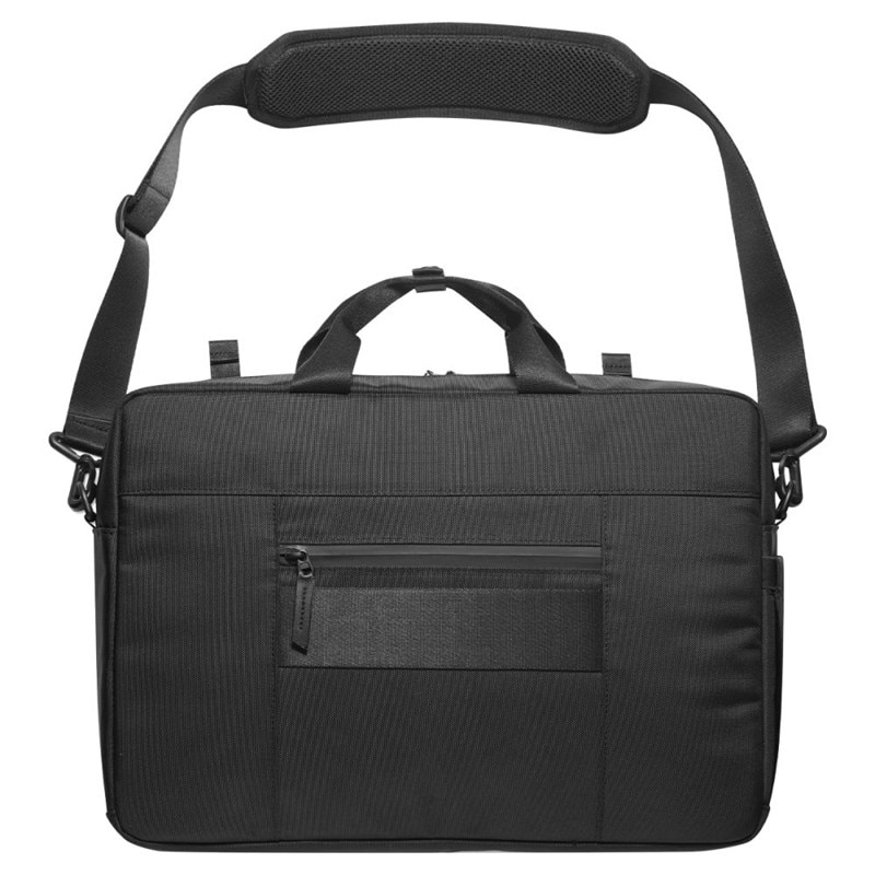 Geanta laptop Spigen KD300 Klasden, 16", neagra, compartimente practice si loc pentru AirTag