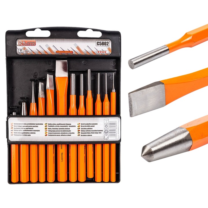 Комплект от 12 длета, Richmann, стомана, оранжеви, 215x155x20 мм