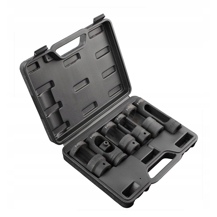 Set chei pentru injectoare Diesel, NEO Tools, 6 piese, 22mm x 80mm, 22mm x 110mm, 27mm x 80mm, 28mm x 80mm, 28mm x 83mm