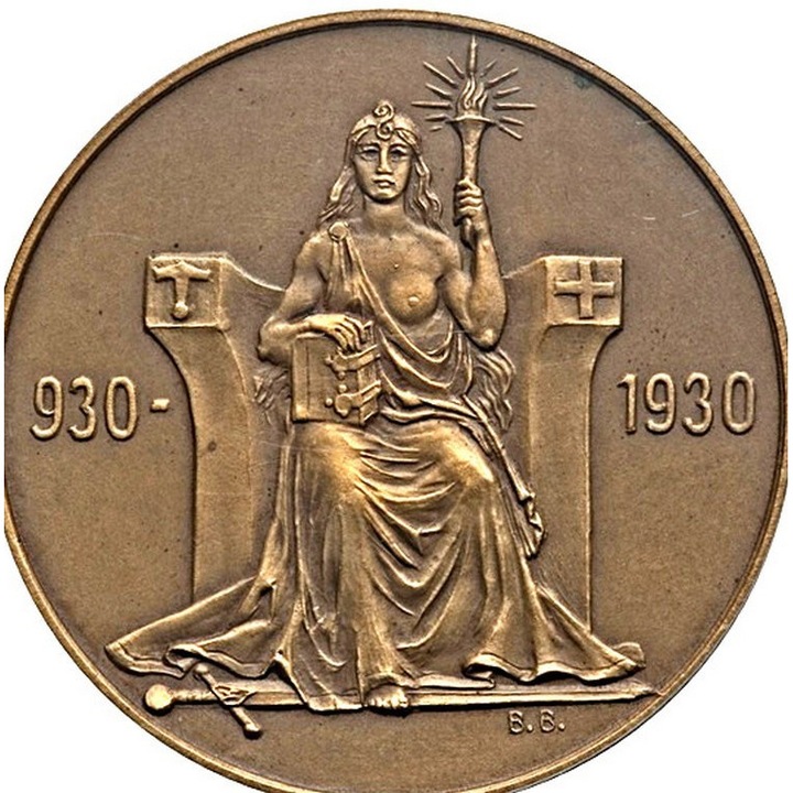 Moneda istorica din Bronz 2 kronur Christian X Regatul Islandei