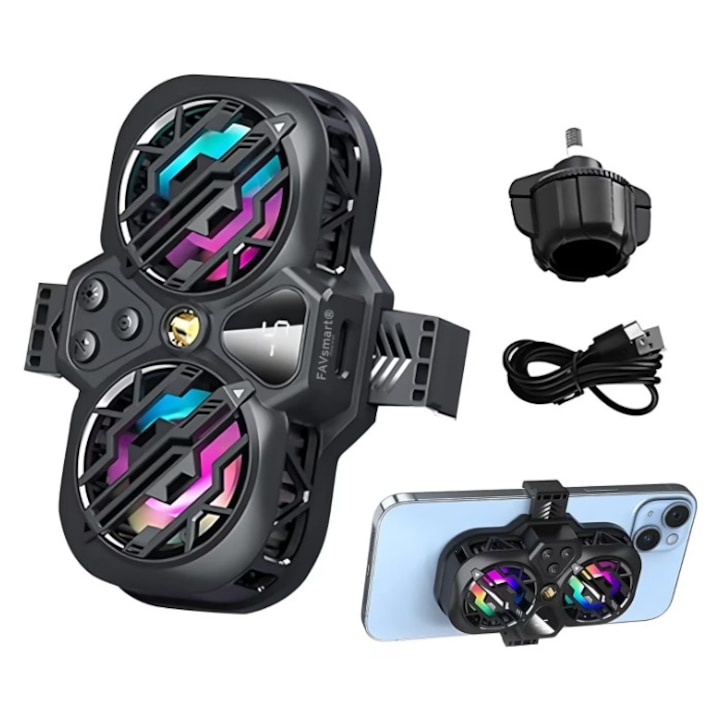 Охладител за телефон със заден клипс, регулиране на три нива, двуядрен