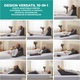 Set 3 Perne Ortopedice Elindor® Memory Foam Pillow pentru Gat, Suport Cervical Ergonomic, Perna Spuma cu Memorie Anatomica cu Gel Racoritor, Ajuta la Spondiloza Cervicala, Post-Operator, Anti-Reflux, Antisforait, Antirid, 56-31 cm, Alb