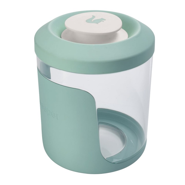 Recipient de bucatarie Keeper, 1.25 L, design modern, cu capac ermetic, pentru zahar, cafea, ceai, cereale