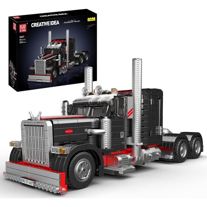 Конструктор, Mould King, 10114, Камион Peterbilt 379, 1797 части, 44.4x16.5x18.9 см, за момчета и момичета над 14 години