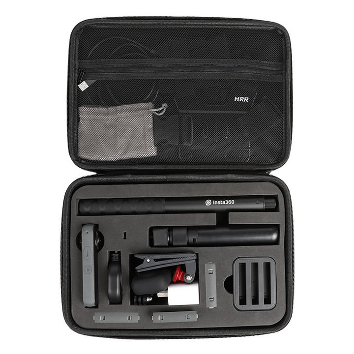Geanta de protectie si transport pentru camere video sport Insta360 One X3 X2 X1 si Accesorii, Negru
