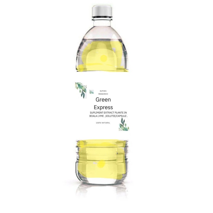 Green Express Supliment Extract Plante in Boala Lyme, Solutie/Capsule 0.1 Litri, Culoare Galben-Maron Deschis