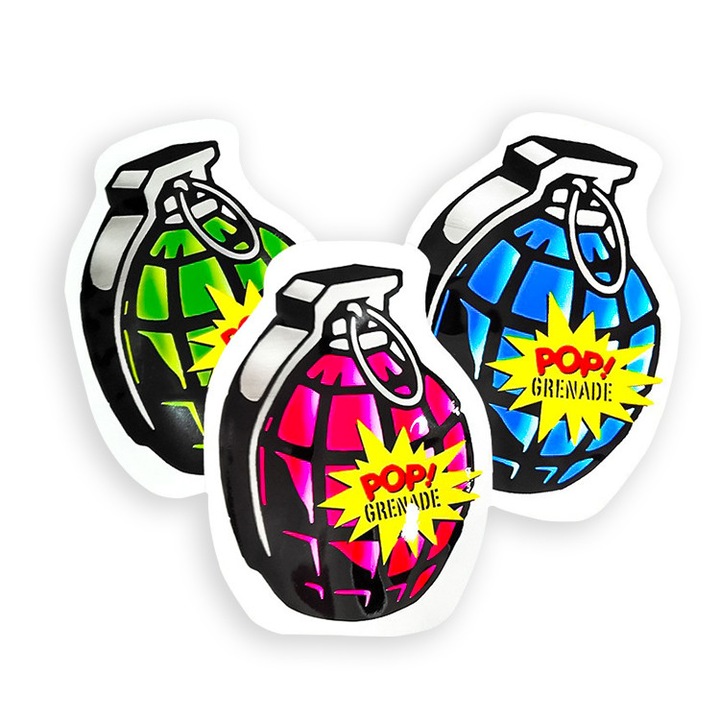 Надуваема парти граната, комплект от 5 части, многоцветна