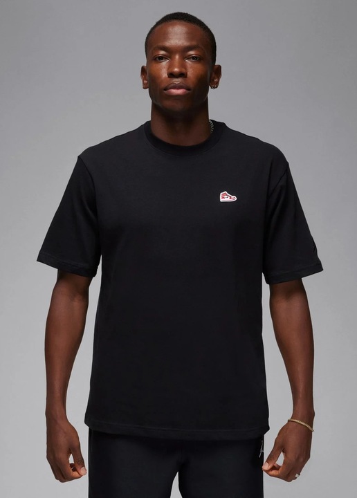 Tricou Jordan, M J Brand Snkr Ptch Ss Crew, Negru