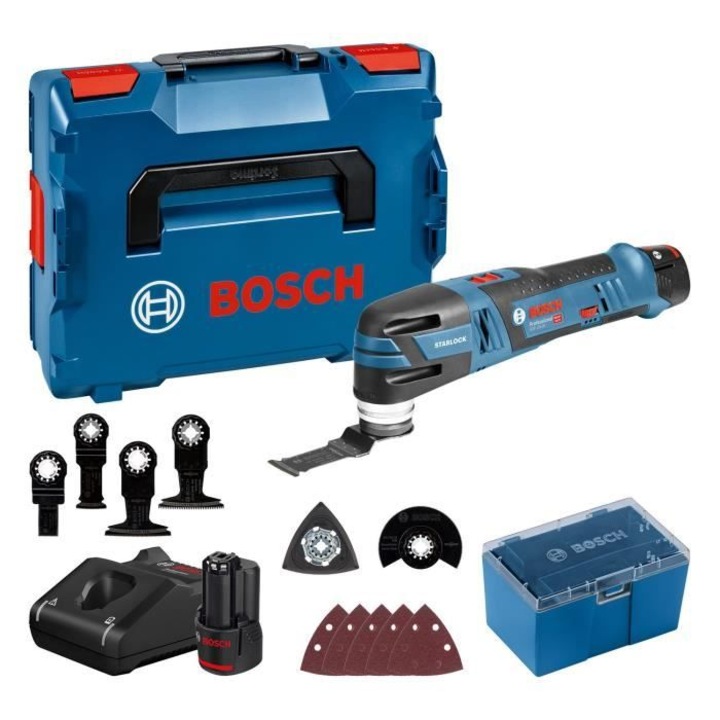 Fierastrau electric Bosch Professional GOP 12V-28, 2 acumulatori 3.0Ah, set, L-Boxx