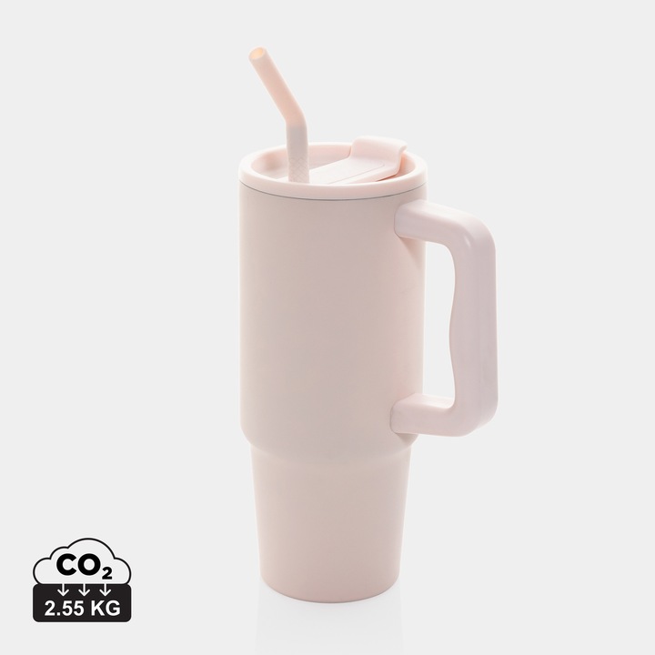 Ölelés halványrózsaszín bögre, újrahasznosított rozsdamentes acélból