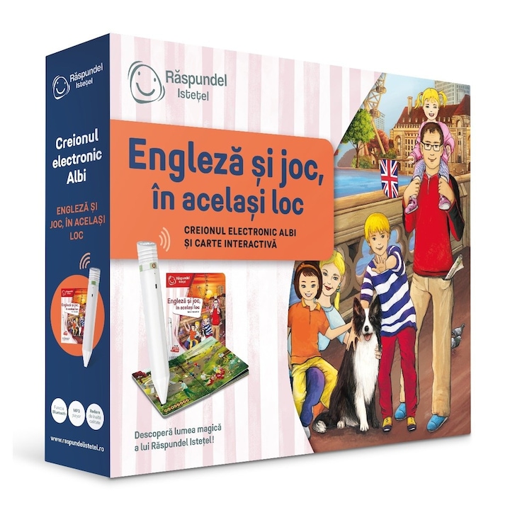 Pachet Raspundel Istetel, creion si carte Engleza si joc, in acelasi loc, 2.0