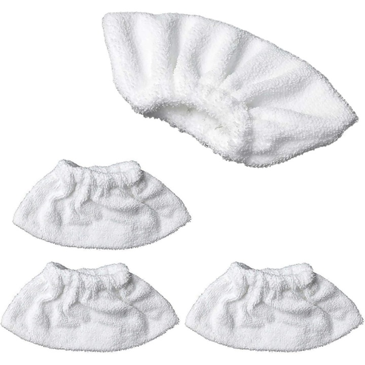 Set 4 lavete microfibra alb 19x10cm pentru abur