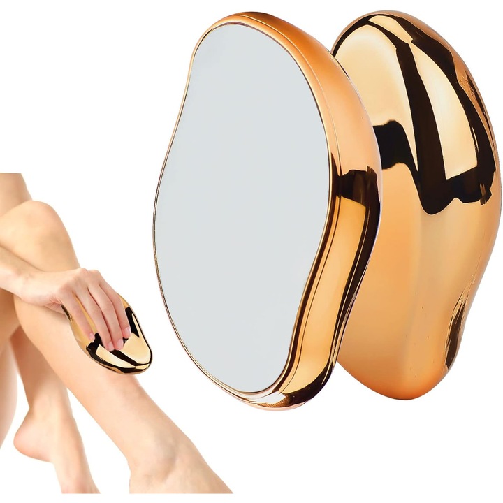 Epilator fizic nedureros cu cristale, instrument de indepartare a parului, dimensiune 10,7x6,5x3cm