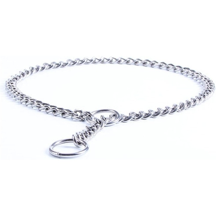 Zgarda metalica, 55 cm, argintiu