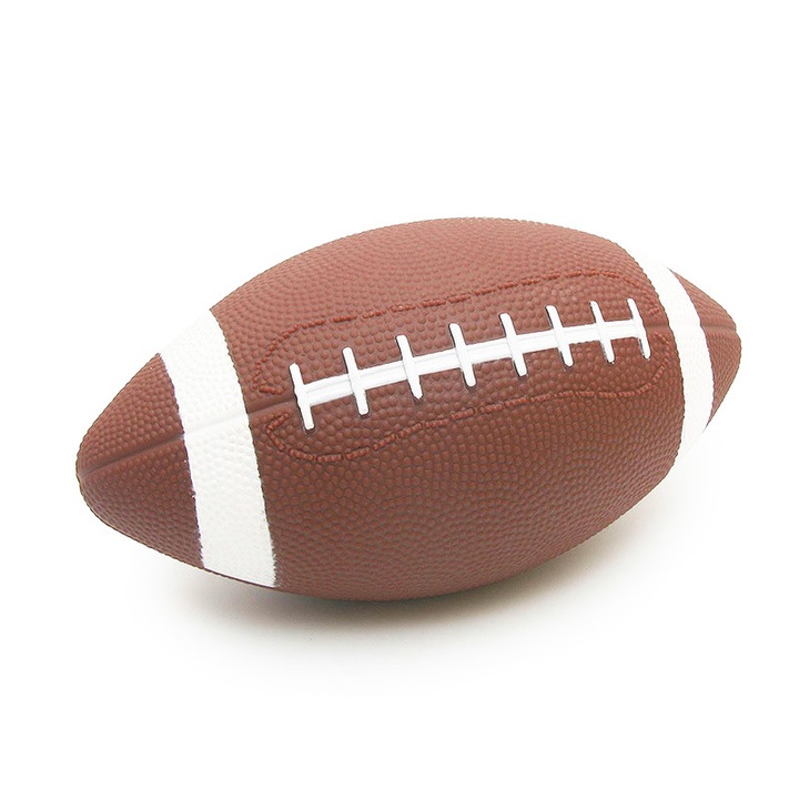Minge mini fotbal pentru copii, 22cm, rezistent la intemperii, maro/alb