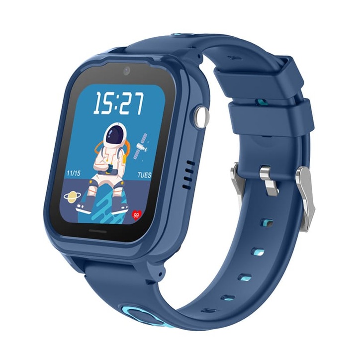 Smartwatch Copii Junior Gadget Safe Watch Kid PRO cu GPS, TripleSafe™, 1.69inch, Telefon, WhatsApp, Camera, Protectie la apa, Cosmos Blue