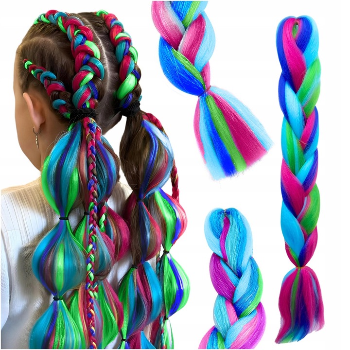 Par Sintetic Pentru Impletituri Colorate 120 Cm