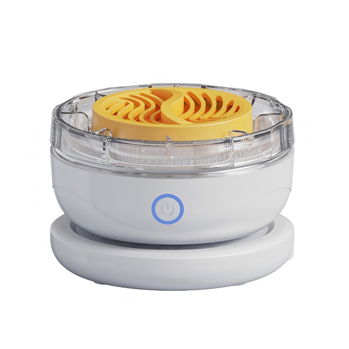 Curatator electric pentru legume si fructe, BOMSTOM, tehnologie OH-ion, alb, 10x10cm, portabil, incarcare USB