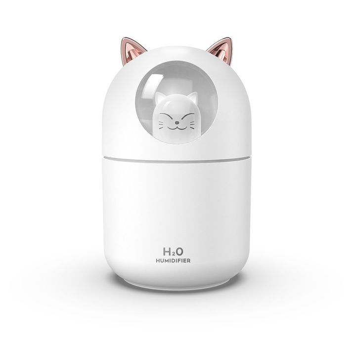 Difuzor aromaterapie ulei esential 300ml alb design desen animat