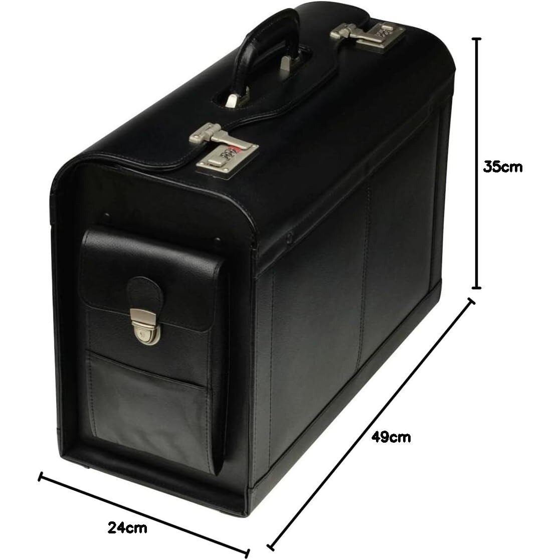 Alassio 949728 – Geanta pilot documente din piele neagra