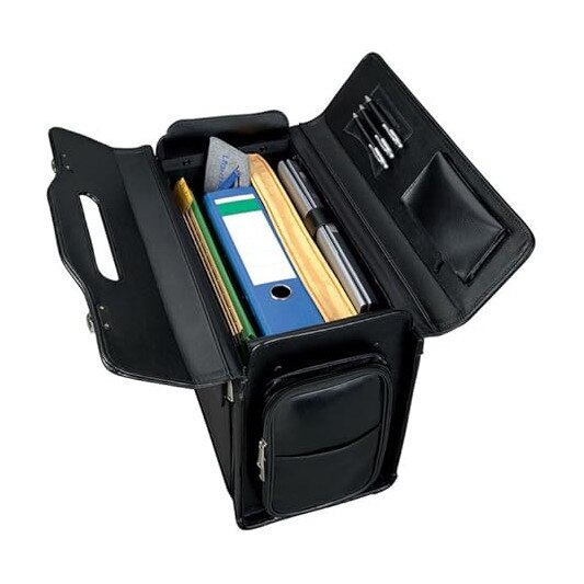 Alassio 949728 – Geanta pilot documente din piele neagra