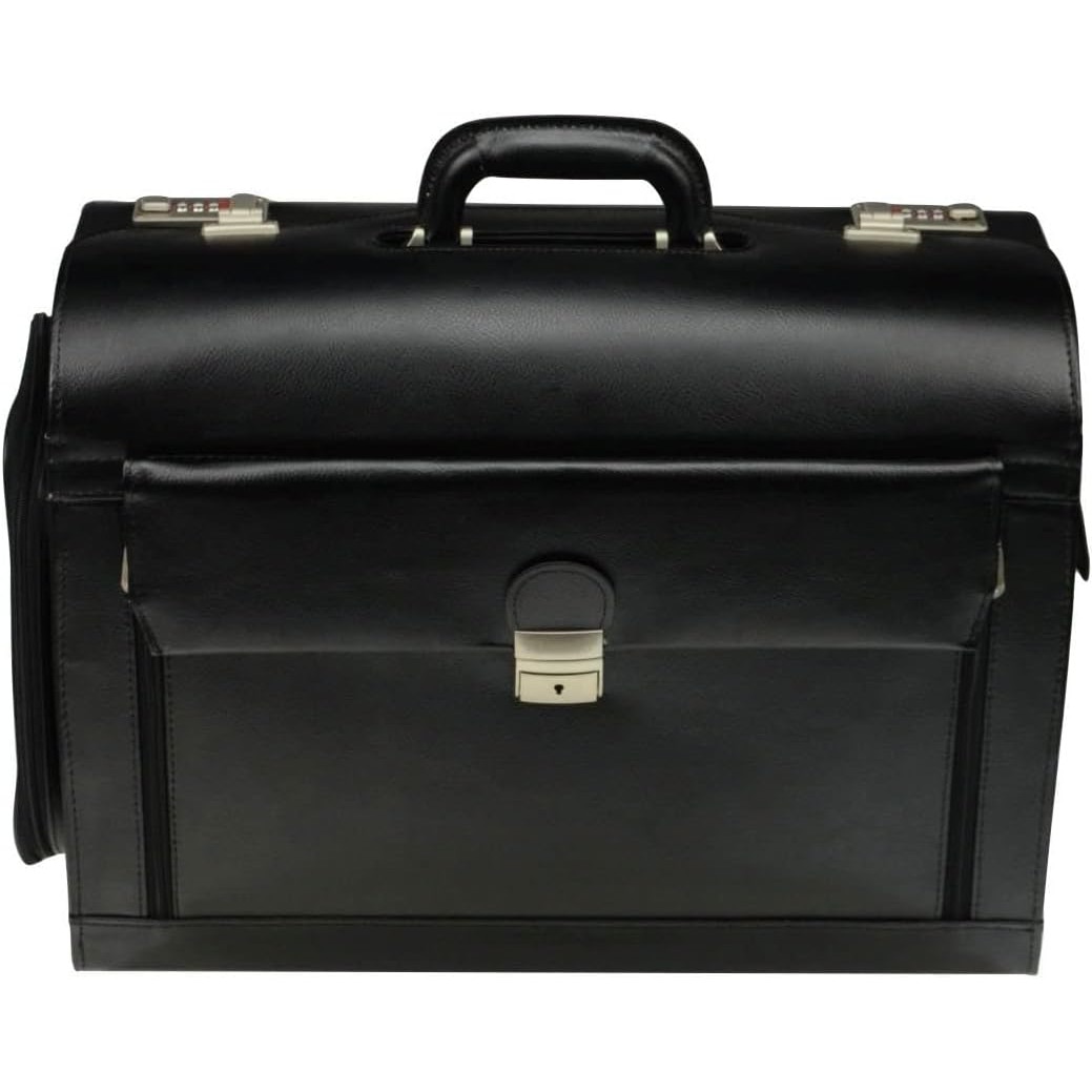 Alassio 949728 – Geanta pilot documente din piele neagra