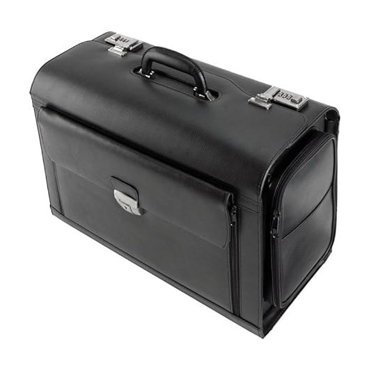 Alassio 949728 – Geanta pilot documente din piele neagra