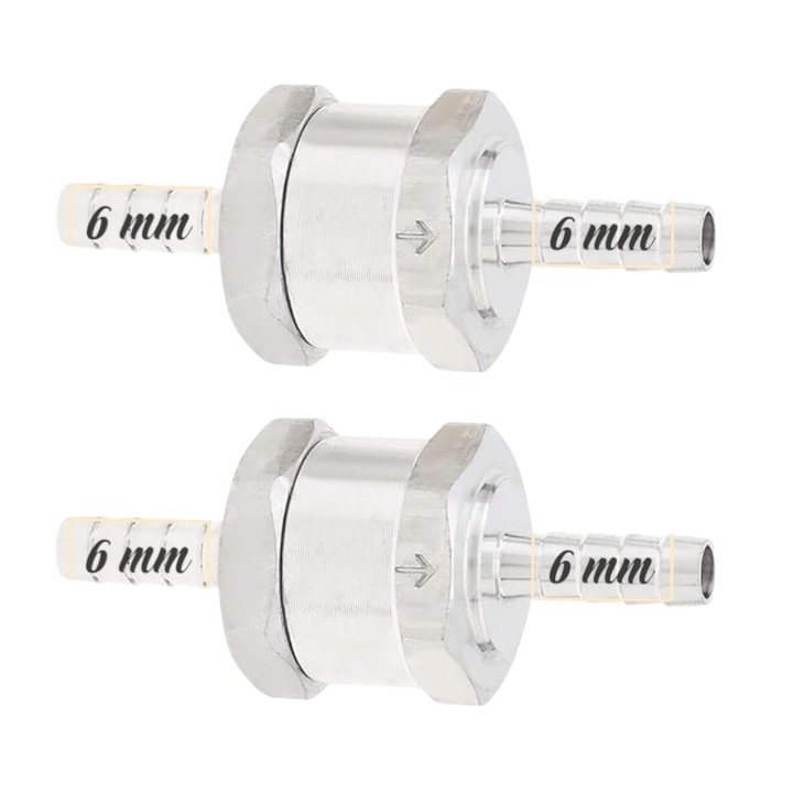 Supapa FI 6 mm - 2 buc, UNISENS, apare sageata cu indicarea sensului, pentru utilaje agricole, compatibila motorina sau benzina