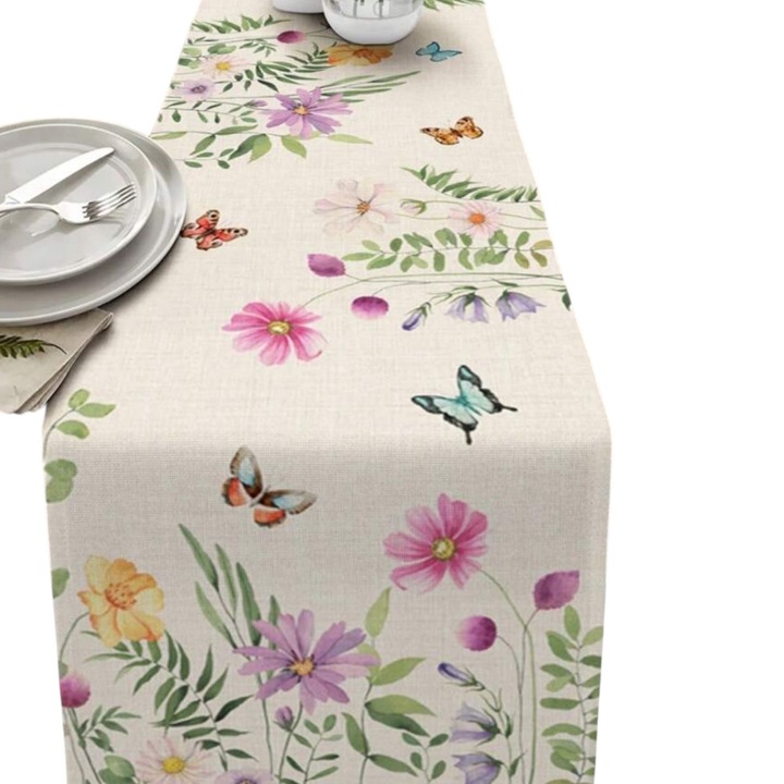 Servet de masa, model primavaratic, 150x33cm