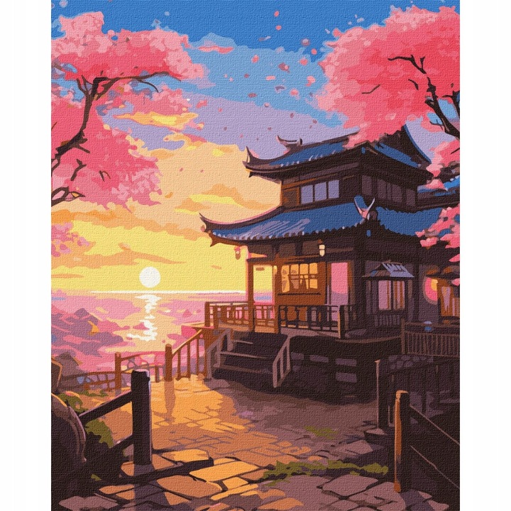 Set Pictura pe Numere, Nerd Hunters, Panza, Vopsele Acrilice, Pensule, 40 cm x 50 cm