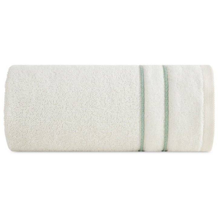 Eurofirany fürdőlepedő 50x90cm krémszínű velúr szegéllyel, 500g/m2, 100% pamut