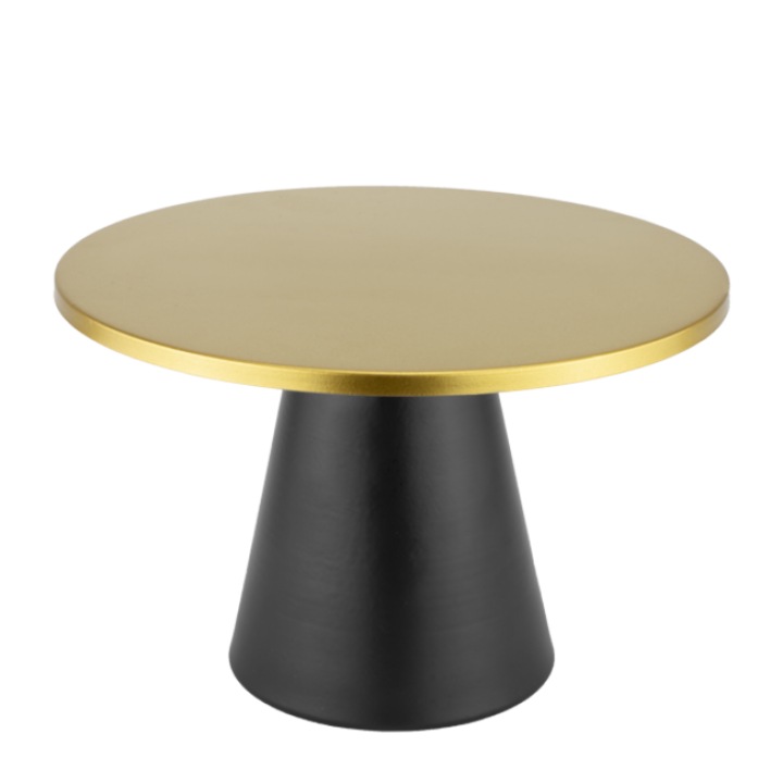 Platou cu picior desert Culinaro 30xh22cm negru/auriu