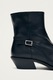 ALOHAS, Botine cowboy din piele, Negru