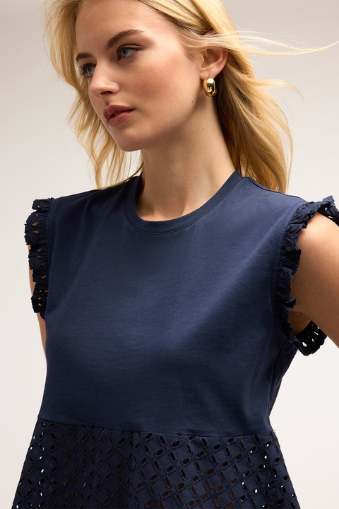 Motivi, Bluza din dantela sangallo, Bleumarin