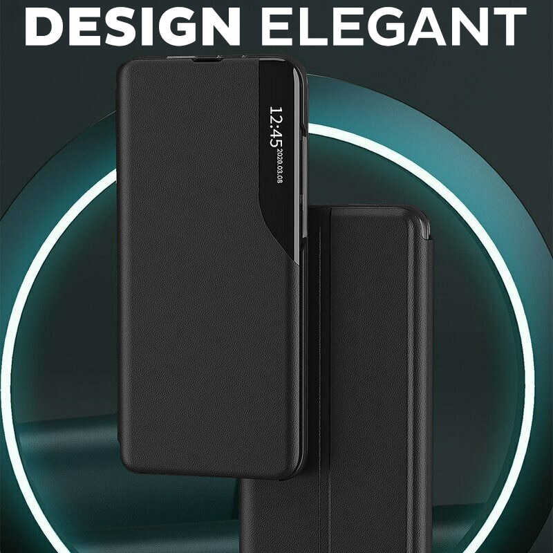 Husa pentru Honor 400 Lite Tip Carte, S-View, Functie de Stand, Calitate Premium, Antisoc, Protectie Sporita, Negru