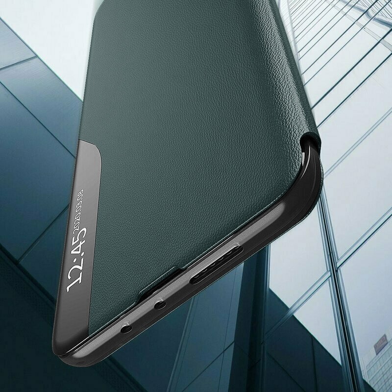 Husa pentru Honor 400 Lite Tip Carte, S-View, Functie de Stand, Calitate Premium, Antisoc, Protectie Sporita, Verde
