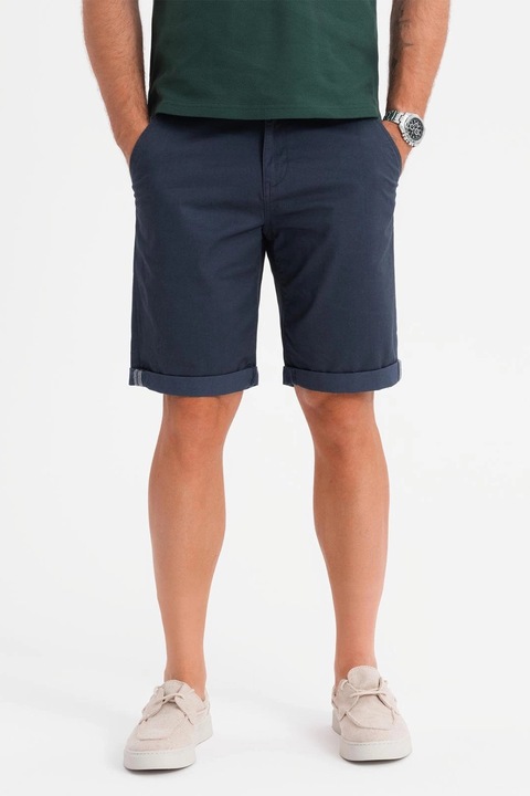 OMBRE, Pantaloni regular fit cu buzunare, Bleumarin