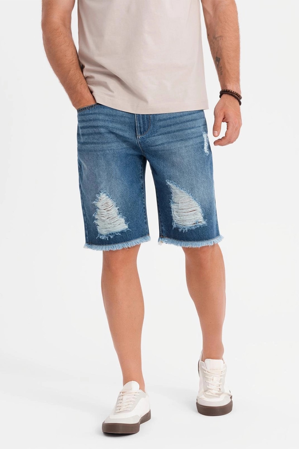 OMBRE, Blugi scurti, Albastru pastel, M