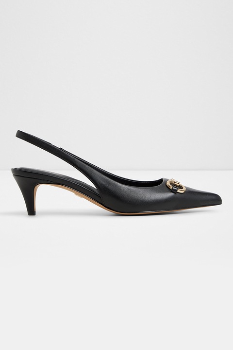 Aldo, Pantofi slingback din piele Finnea, Auriu/Negru