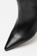GUESS, Botine de piele cu varf ascutit Paislie, Negru
